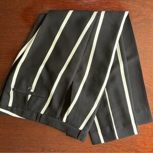Banana Republic Black and White Vertical Stripe Pants